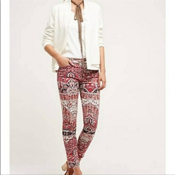 7 For All Mankind Ankle Skinny Olympia Mosaic Print Jeans Size 27 - Picture 4 of 15